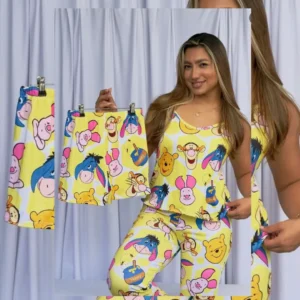 Pijama Trio (3 em 1 ) - Ursinho Pooh (alcinha)