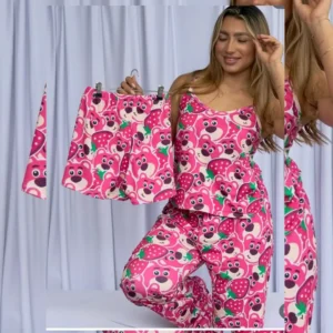 Pijama Trio (3 em 1 ) - Urso Lotso (alcinha)